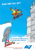 Poster 'Snowboard Absturz'