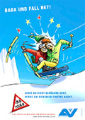 Poster 'Ski-Zusammenstoß'