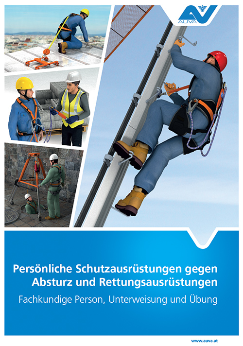 Titelbild der Broschüre; Männer mit persönlicher Schutzausrüstung (PSA)