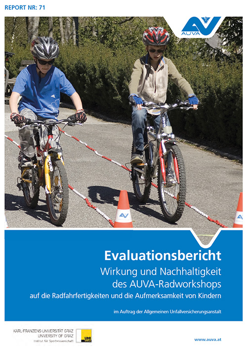 Titelbild des Reports "Evaluationsbericht AUVA-Radworkshop"
