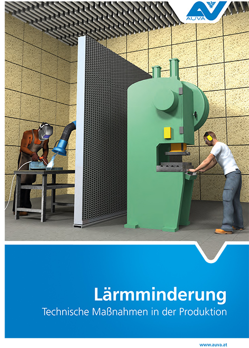 Titelbild der Broschüre "Lärmminderung - Technische Maßnahmen in der Produktion 
