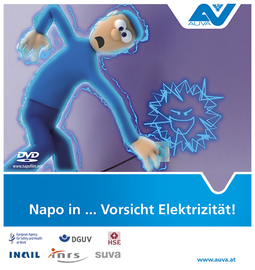 Cover der DVD "Napo in ... Vorsicht Elektrizität!"