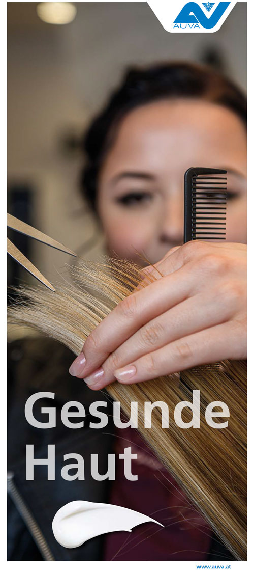 Titelseite des Folders " Friseur und Kosmetik - Hautnah an der Schönheit"