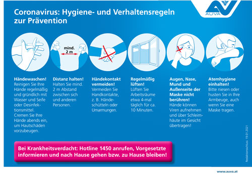 5 St Hygiene Hinweis-Aufkleber Prävention blau DIN A4 Info Maskenpflicht Tür 